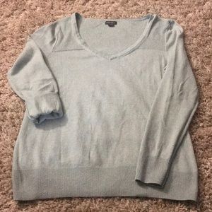 Eddie Bauer L mint green lightweight vneck sweater